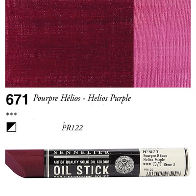 Olejová farba v tvare tyčinky Sennelier Oil Stick, 38 ml - 671, helios purple