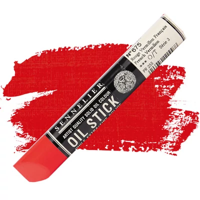 Olejová farba v tvare tyčinky Sennelier Oil Stick, 38 ml - 675, french vermilion