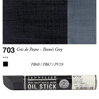 Olejová farba v tvare tyčinky Sennelier Oil Stick, 38 ml - 703, payne's grey