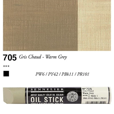 Olejová farba v tvare tyčinky Sennelier Oil Stick, 38 ml - 705, warm grey