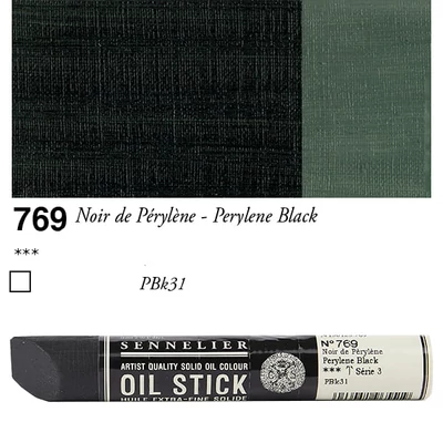 Olejová farba v tvare tyčinky Sennelier Oil Stick, 38 ml - 769, perylene black
