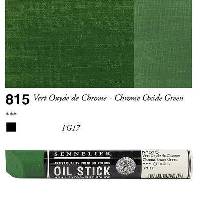 Olejová farba v tvare tyčinky Sennelier Oil Stick, 38 ml - 815, chrome oxide green