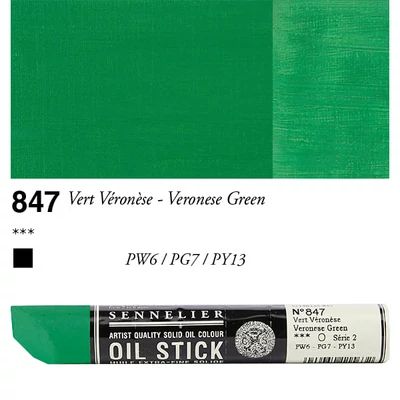 Olejová farba v tvare tyčinky Sennelier Oil Stick, 38 ml - 847, veronese green