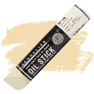 Olejová farba v tvare tyčinky Sennelier Oil Stick, 96 ml - 136, titanium buff
