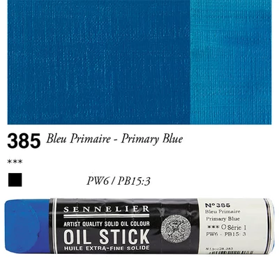 Olejová farba v tvare tyčinky Sennelier Oil Stick, 96 ml - 385, primary blue