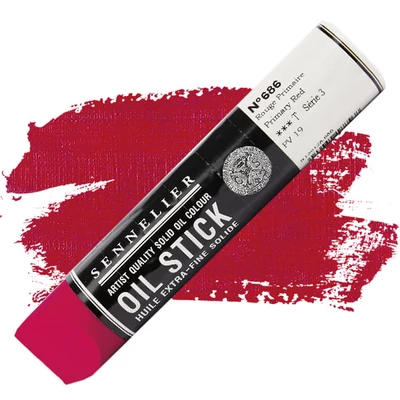 Olejová farba v tvare tyčinky Sennelier Oil Stick, 96 ml - 686, primary red