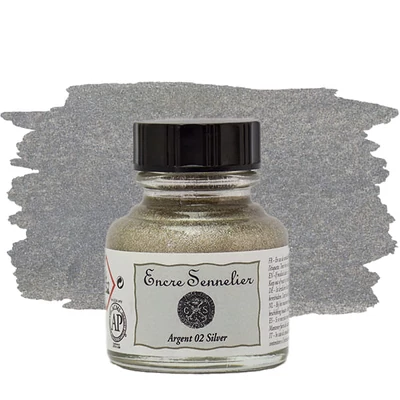 Kresliaci tuš Sennelier, 30 ml - 002, silver