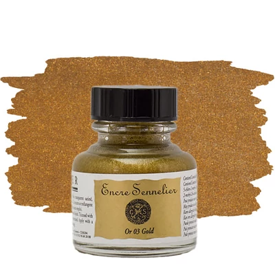 Kresliaci tuš Sennelier, 30 ml  - 003, gold
