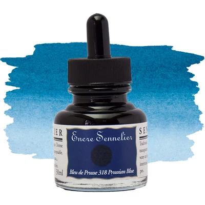 Kresliaci tuš Sennelier, 30 ml - 318, prussian blue