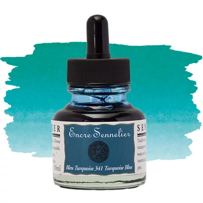 Kresliaci tuš Sennelier, 30 ml - 341, turquoise blue