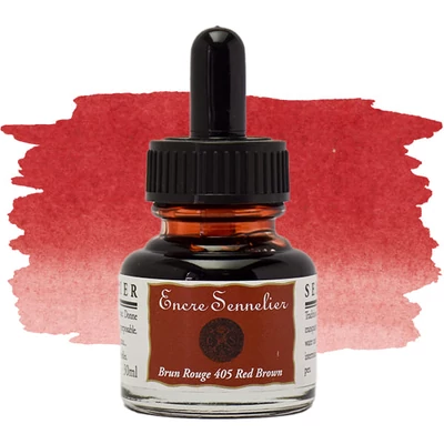 Kresliaci tuš Sennelier, 30 ml - 405, red brown