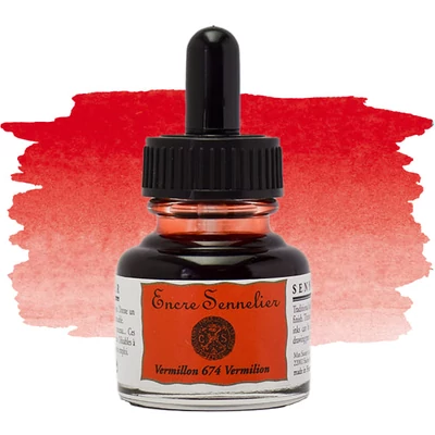 Kresliaci tuš Sennelier, 30 ml - 674, vermilion