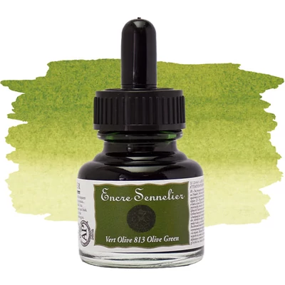 Kresliaci tuš Sennelier, 30 ml - 813, olive green