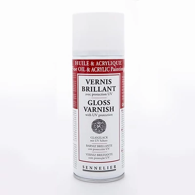 Olejový a akrylový lak v spreji Sennelier, lesklý - 400 ml