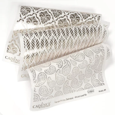 Ryžový papier, Cadence, strieborná metalíza, A3 - baroko