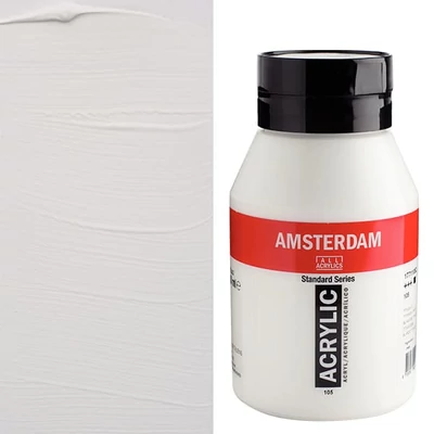 Akrylová farba Talens Amsterdam, 1000 ml - 105, titanium white