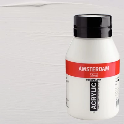 Akrylová farba Talens Amsterdam, 1000 ml - 105, titanium white
