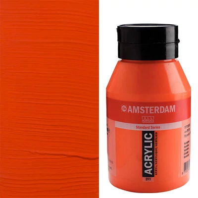 Akrylová farba Talens Amsterdam, 1000 ml - 311, vermilion