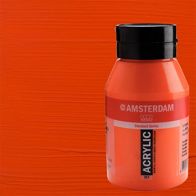 Akrylová farba Talens Amsterdam, 1000 ml - 311, vermilion
