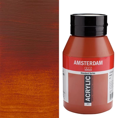 Akrylová farba Talens Amsterdam, 1000 ml - 411, burnt sienna