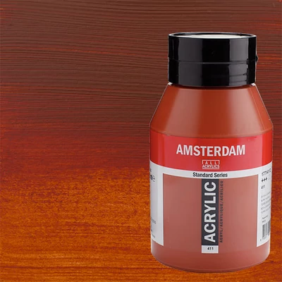 Akrylová farba Talens Amsterdam, 1000 ml - 411, burnt sienna