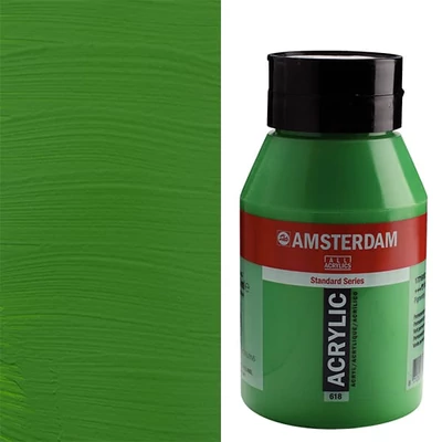 Akrylová farba Talens Amsterdam, 1000 ml - 618, permanent green light
