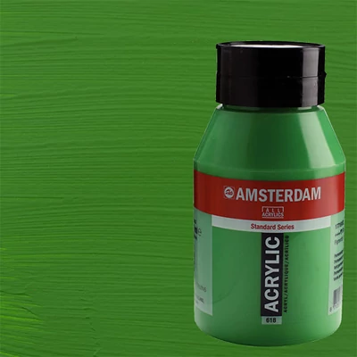 Akrylová farba Talens Amsterdam, 1000 ml - 618, permanent green light