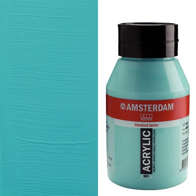 Akrylová farba Talens Amsterdam, 1000 ml - 661, turquoise green