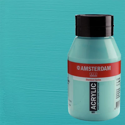 Akrylová farba Talens Amsterdam, 1000 ml - 661, turquoise green