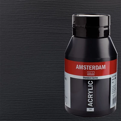 Akrylová farba Talens Amsterdam, 1000 ml - 702, lamp black
