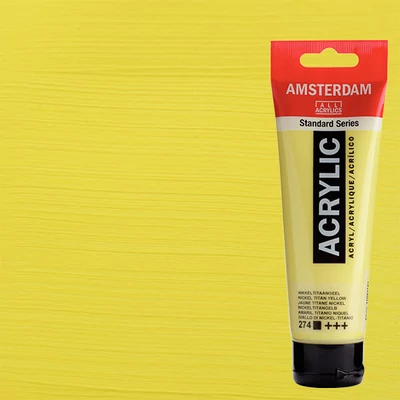 Akrylová farba Talens Amsterdam, 120 ml - 274, nickel titanium yellow