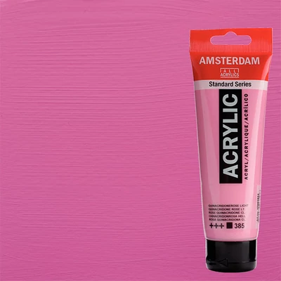Akrylová farba Talens Amsterdam, 120 ml - 385, quinacridone rose light