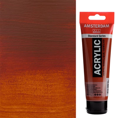 Akrylová farba Talens Amsterdam, 120 ml - 411, burnt sienna