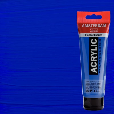 Akrylová farba Talens Amsterdam, 120 ml - 512, cobalt blue (ultramarine)