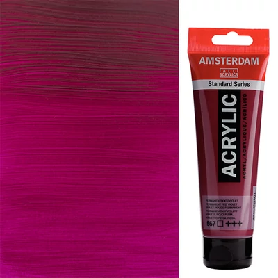 Akrylová farba Talens Amsterdam, 120 ml - 567, permanent red violet