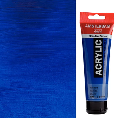 Akrylová farba Talens Amsterdam, 120 ml - 570, phthalo blue