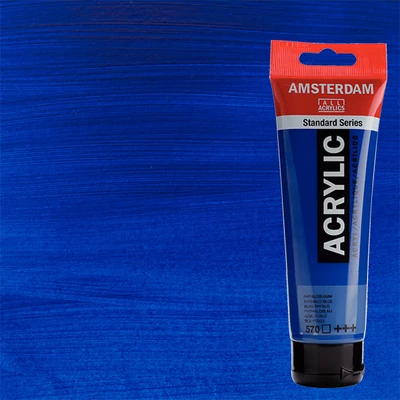 Akrylová farba Talens Amsterdam, 120 ml - 570, phthalo blue