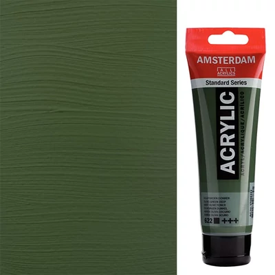 Akrylová farba Talens Amsterdam, 120 ml - 622, olive green deep