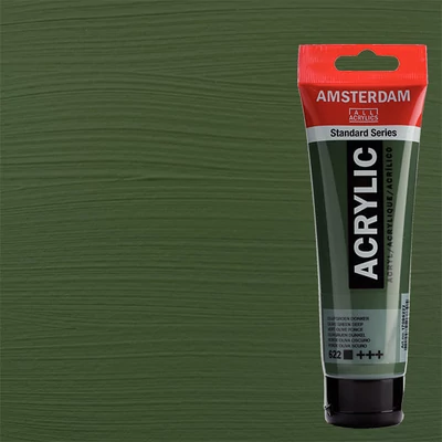 Akrylová farba Talens Amsterdam, 120 ml - 622, olive green deep