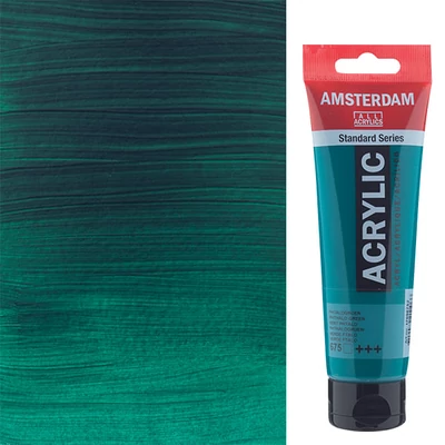Akrylová farba Talens Amsterdam, 120 ml - 675, phthalo green