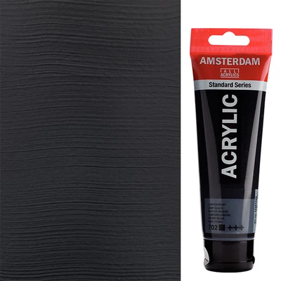 Akrylová farba Talens Amsterdam, 120 ml - 702, lamp black