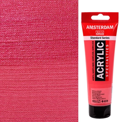 Akrylová farba Talens Amsterdam, 120 ml - 832, metallic red
