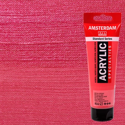 Akrylová farba Talens Amsterdam, 120 ml - 832, metallic red