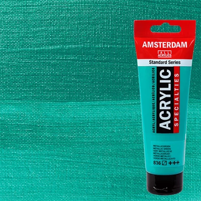 Akrylová farba Talens Amsterdam, 120 ml - 836, metallic green