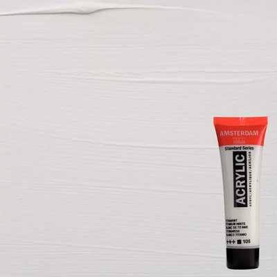 Akrylová farba Talens Amsterdam, 20 ml - 105, titanium white