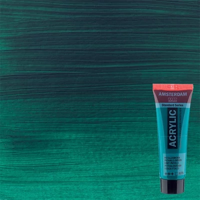 Akrylová farba Talens Amsterdam, 20 ml - 675, phthalo green