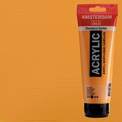Akrylová farba Talens Amsterdam, 250 ml - 253, gold yellow