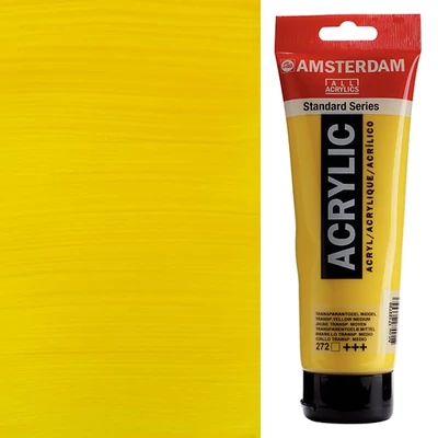 Akrylová farba Talens Amsterdam, 250 ml - 272, transparent yellow medium