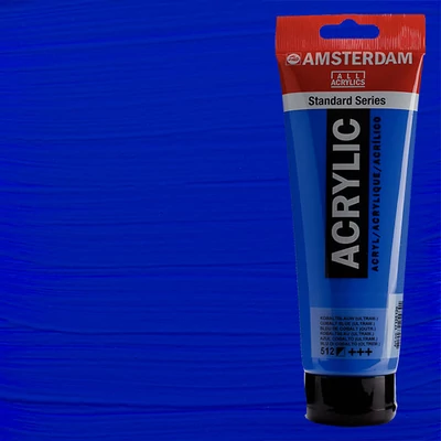 Akrylová farba Talens Amsterdam, 250 ml - 512, cobalt blue (ultramarine)