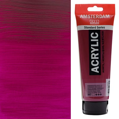 Akrylová farba Talens Amsterdam, 250 ml - 567, permanent red violet